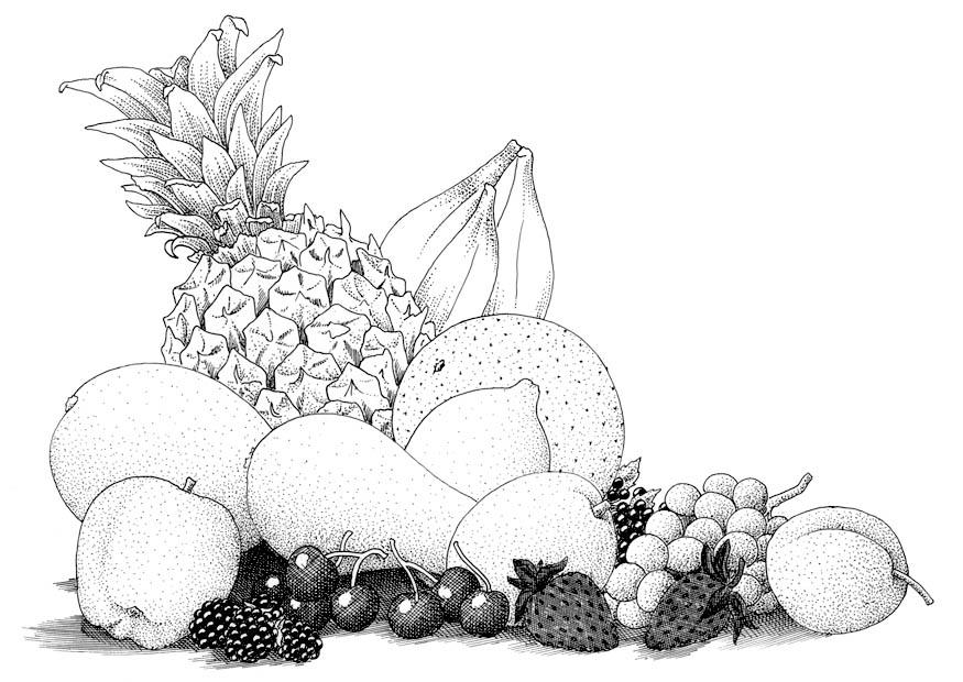 Coloring page fruit