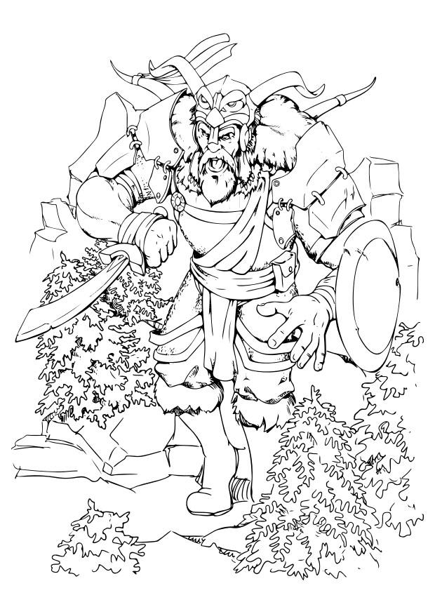 Coloring page giant - giant