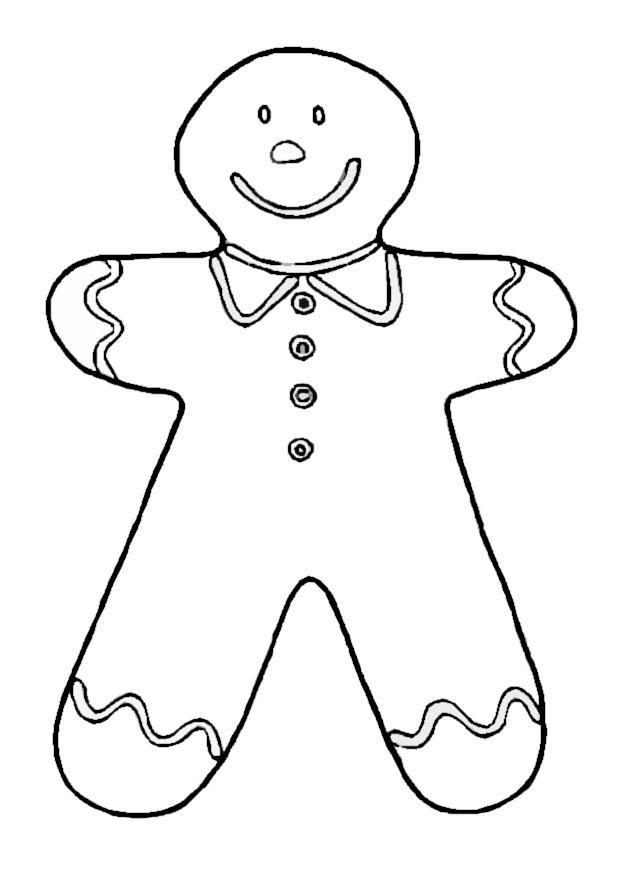 Coloring page gingerbread man