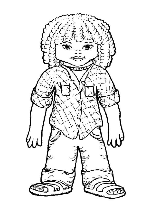 Coloring page girl