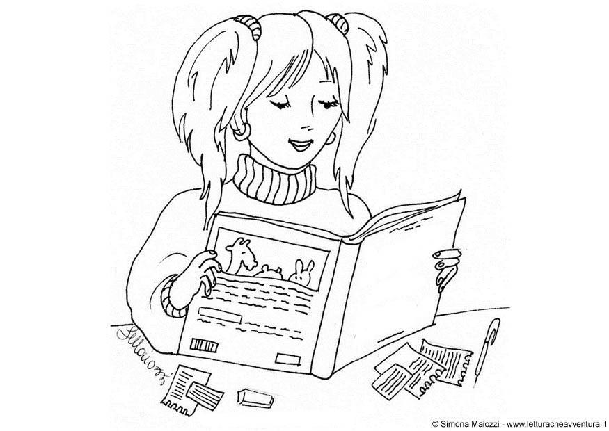 Coloring page girl