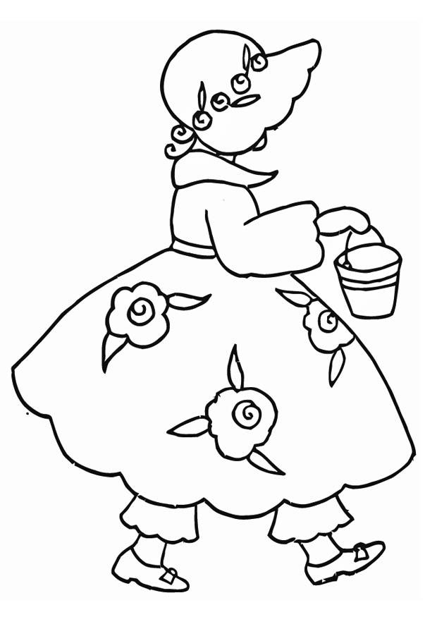 Coloring page girl