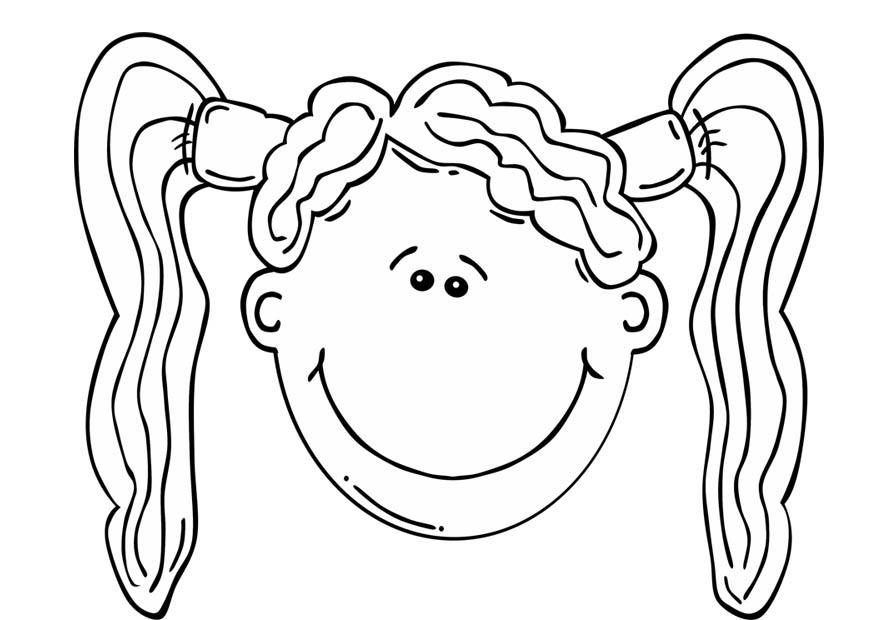 Coloring page girls face