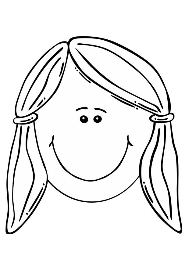 Coloring page girls face