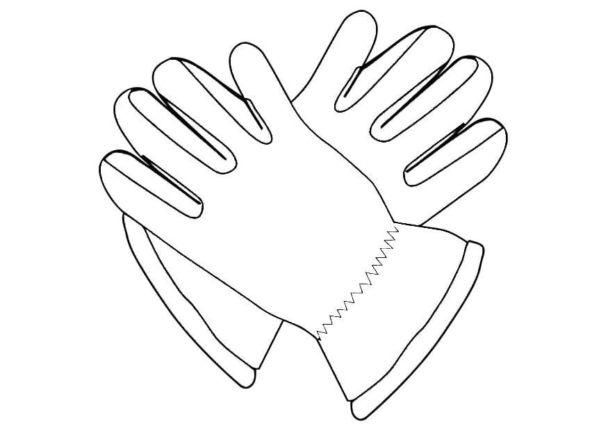 Coloring page gloves