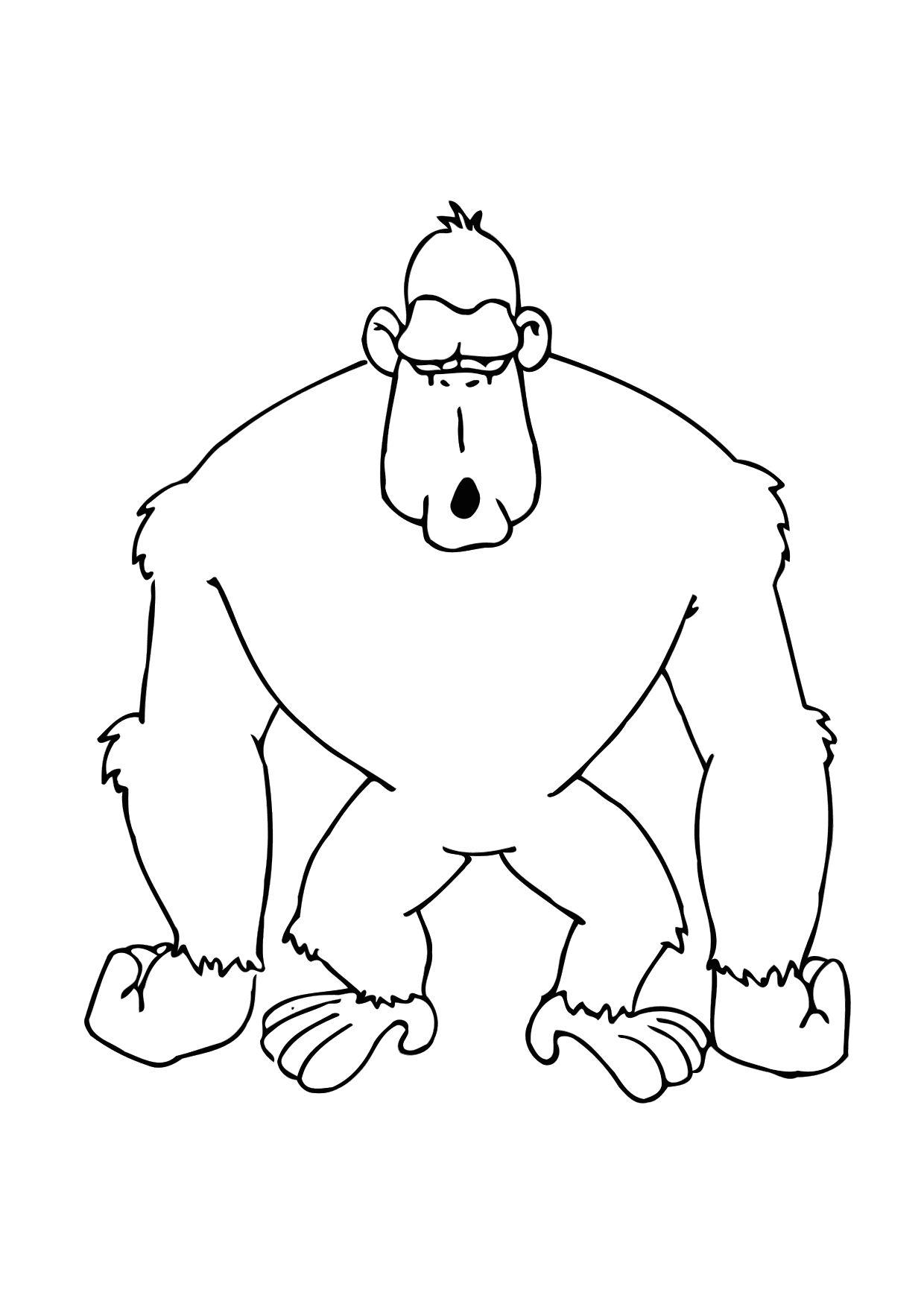 Coloring page gorilla