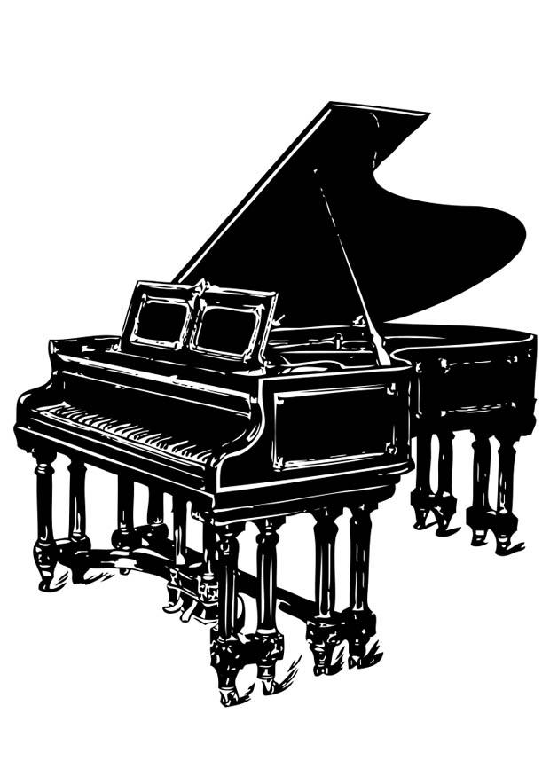 Coloring page grand piano