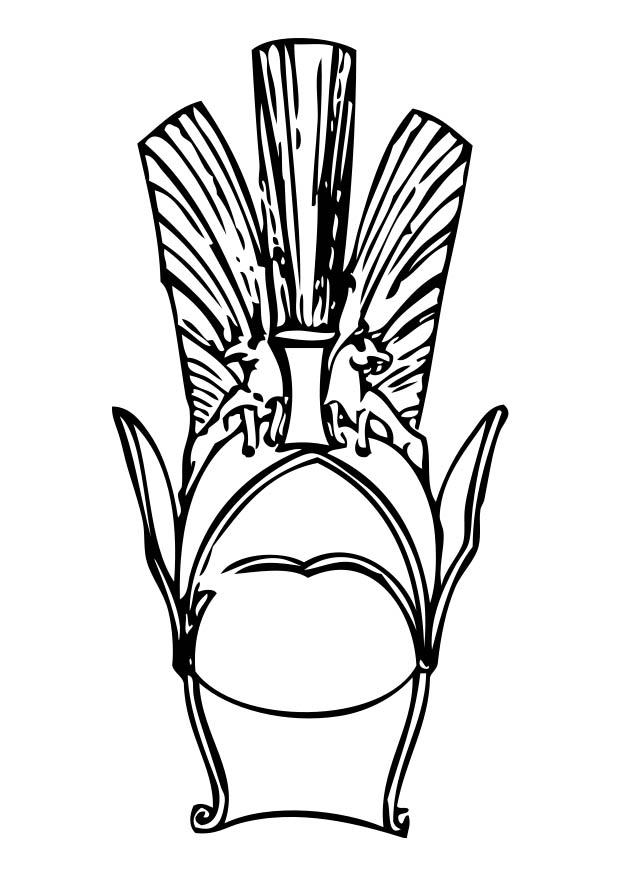 Coloring page greek helmet