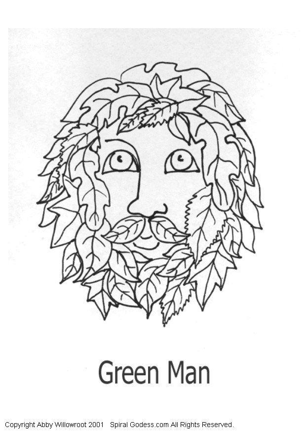 Coloring page green man