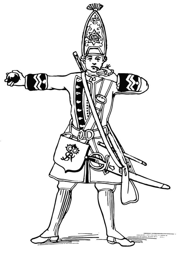 Coloring page grenadier