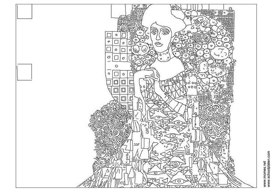 Coloring page gustav klimt