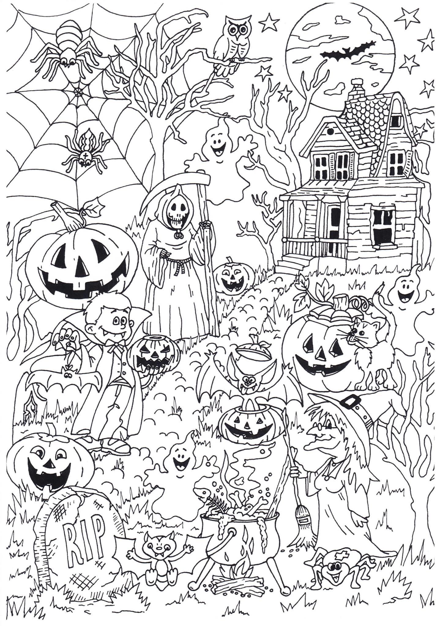 Coloring page halloween