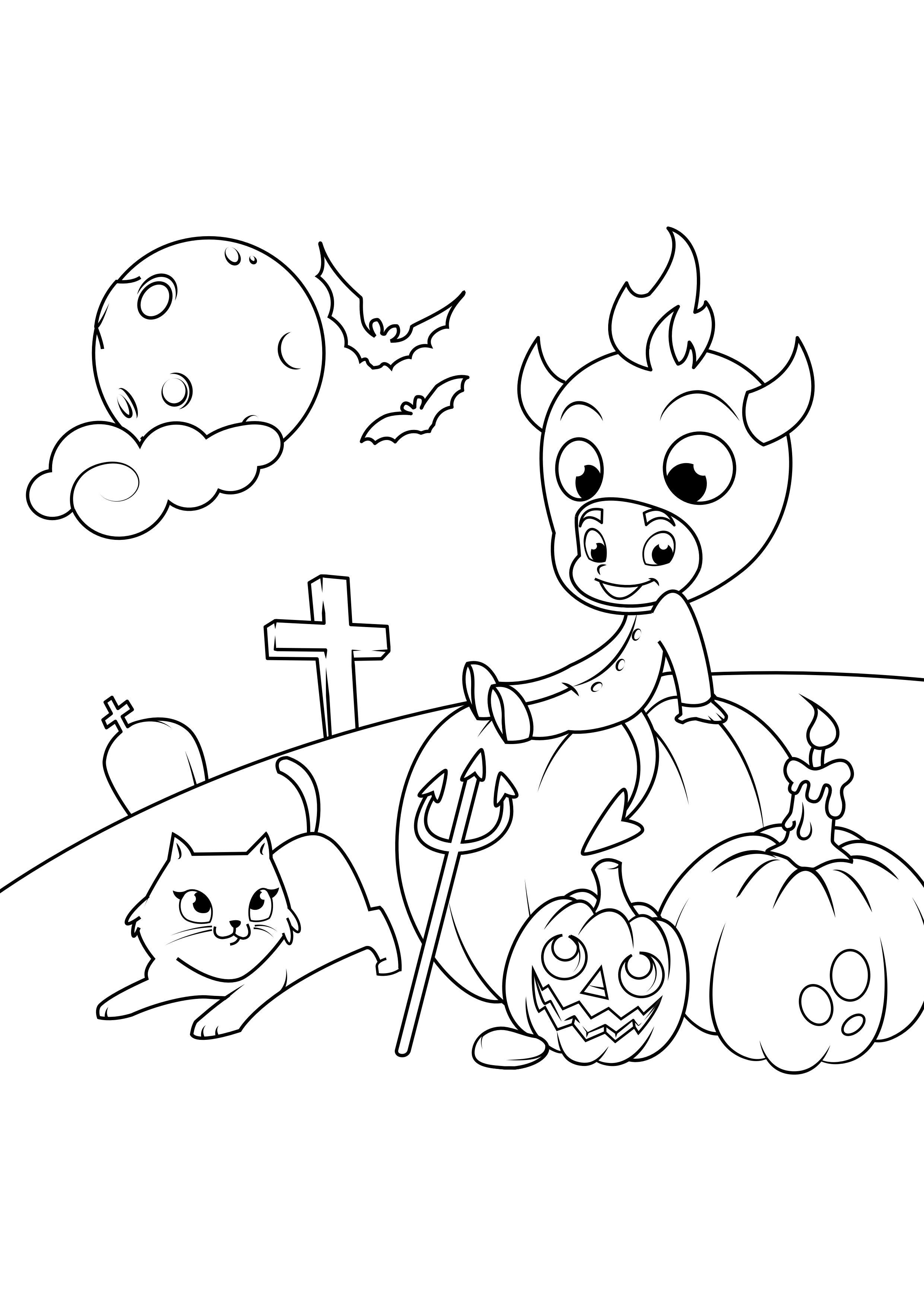 Coloring page halloween