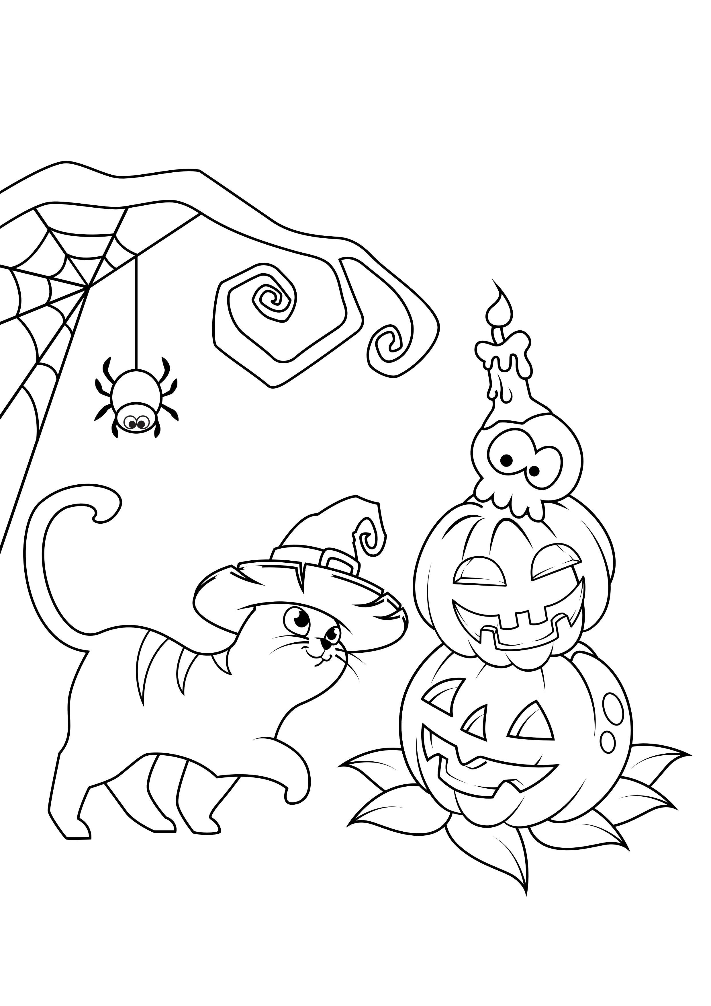 Coloring page halloween