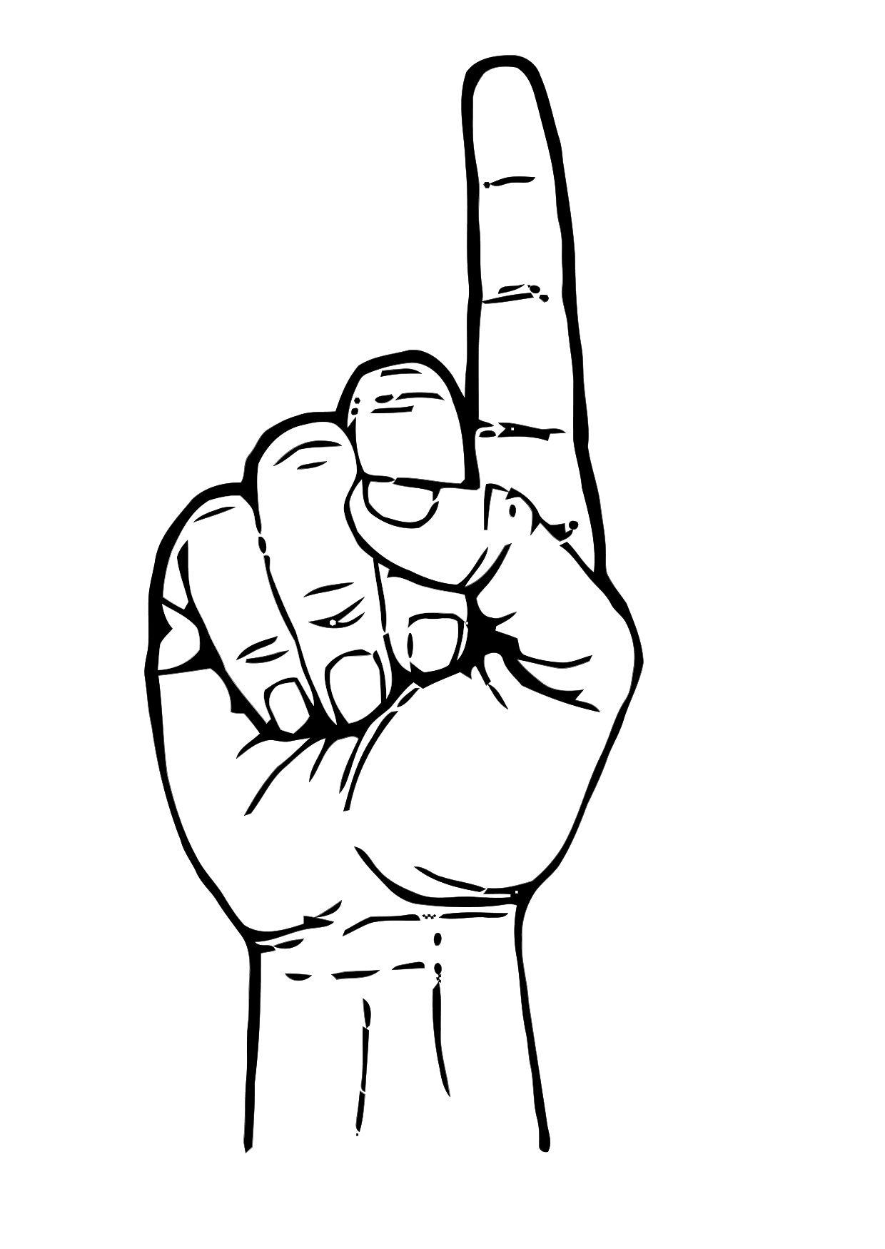 Coloring page hand