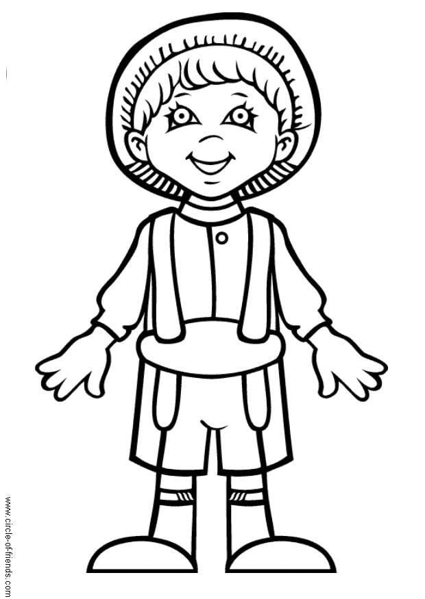 Coloring page hans