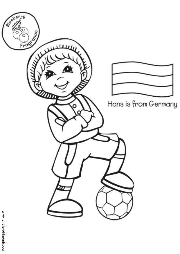 Coloring page hans from germany