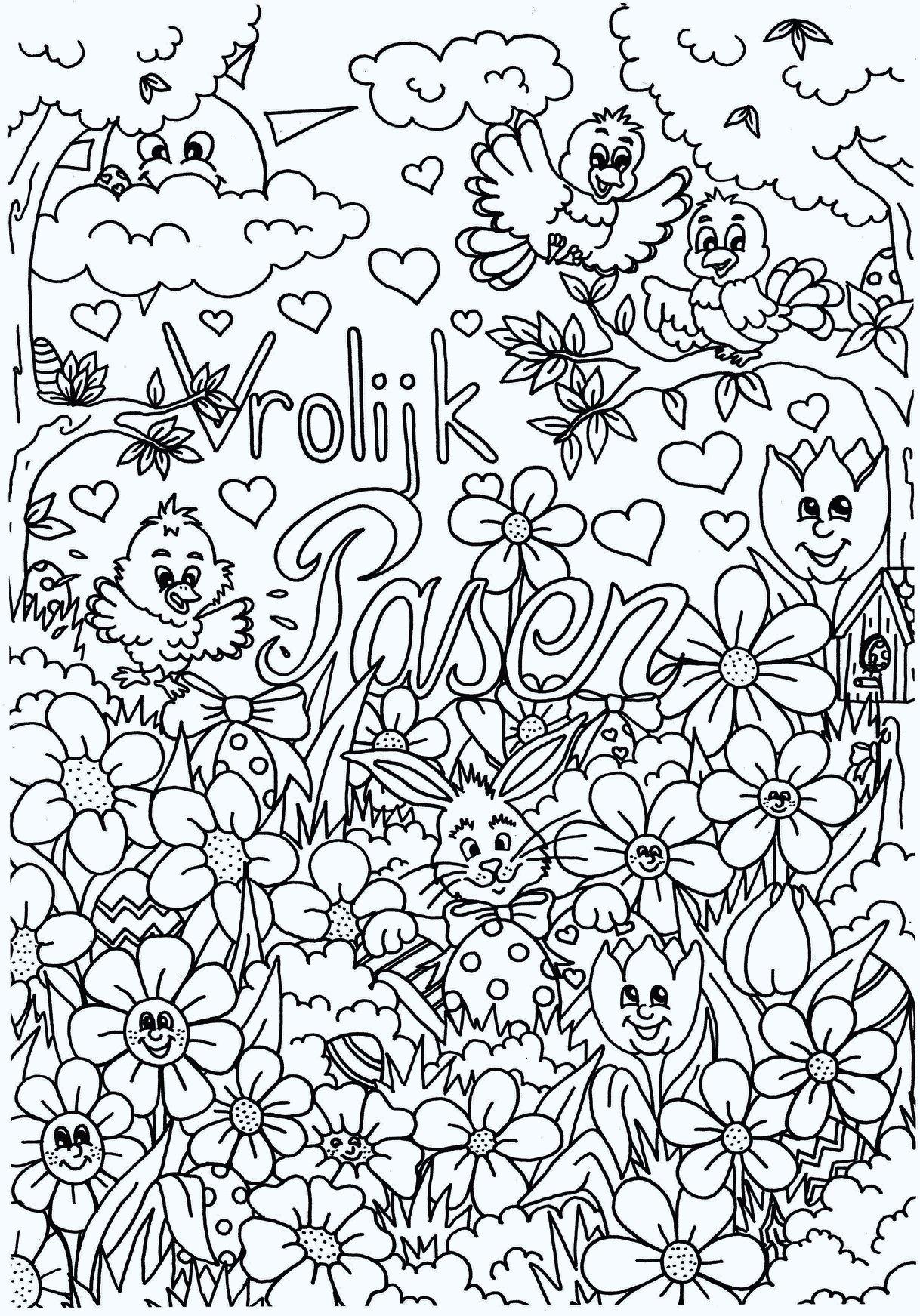 Coloring page happy easter