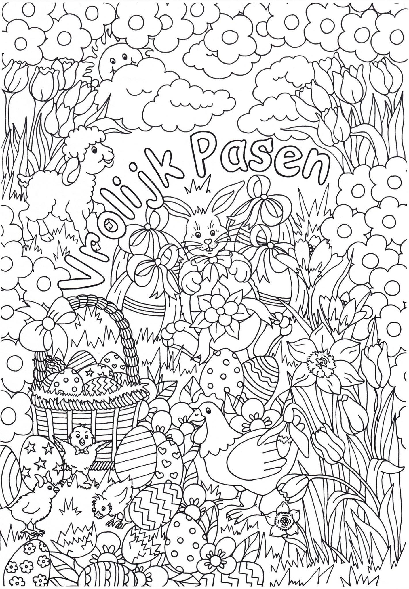 Coloring page happy easter