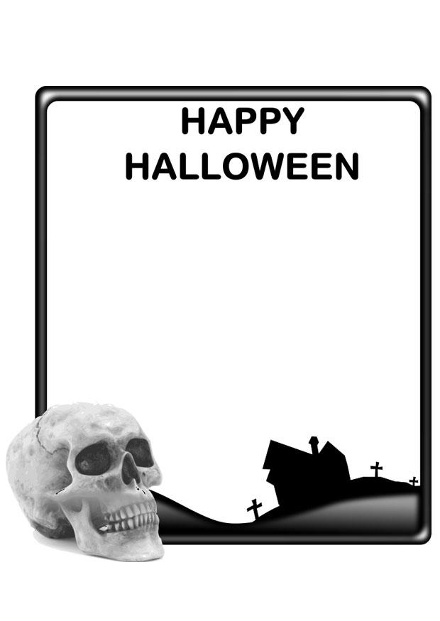 Coloring page happy halloween