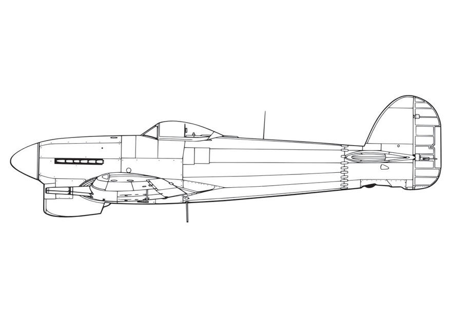 Coloring page hawker tempest