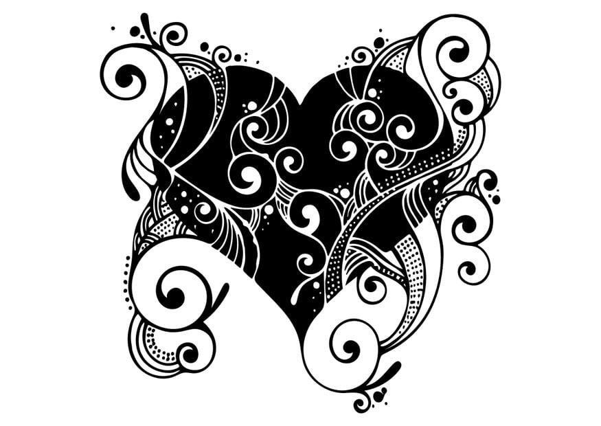 Coloring page heart