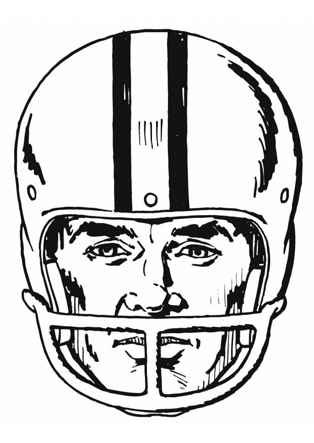 Coloring page helmet - american football