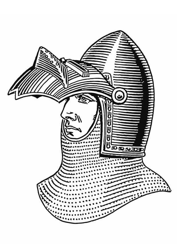 Coloring page helmet - bascinet