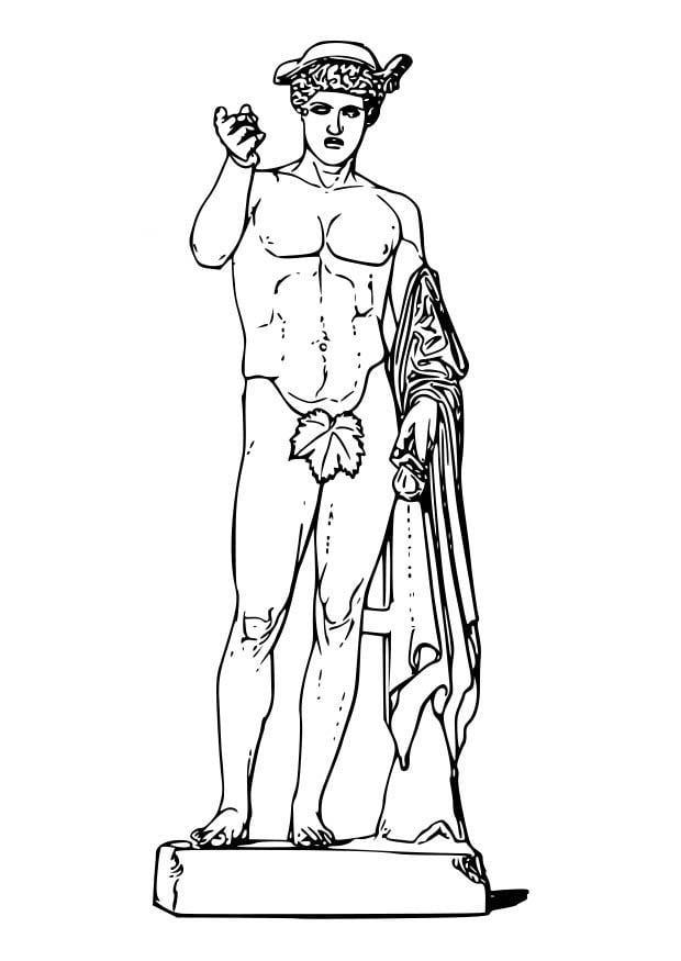 Coloring page hermes