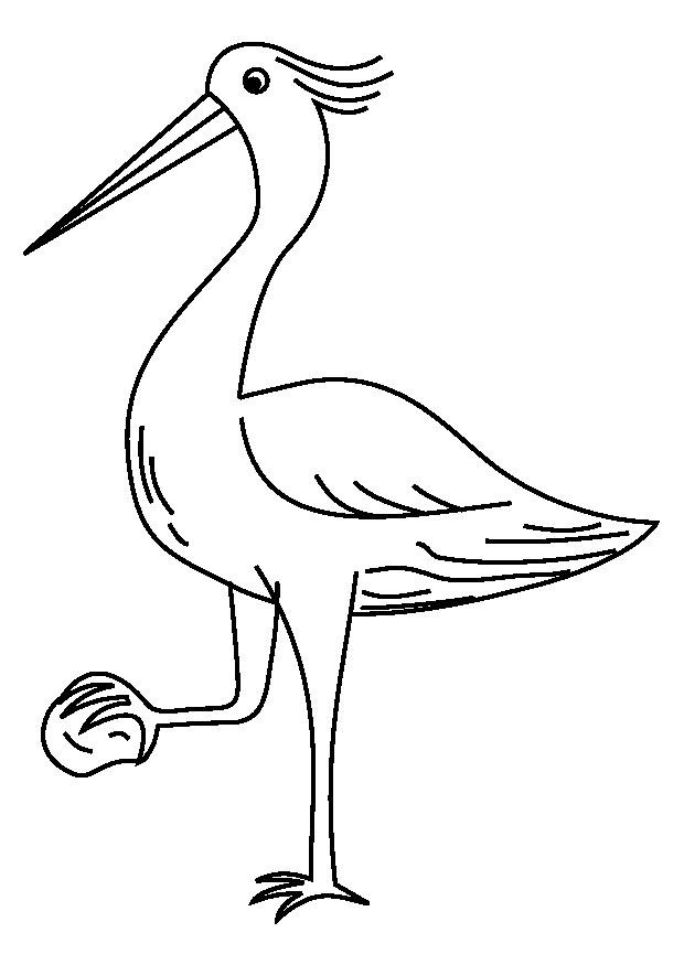 Coloring page heron