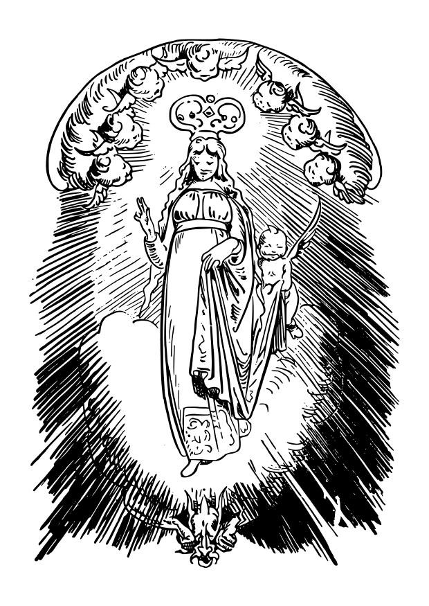 Coloring page holy mary