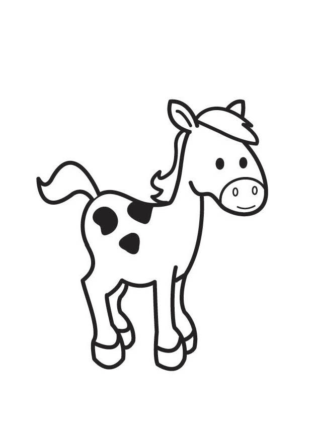 Coloring page horse