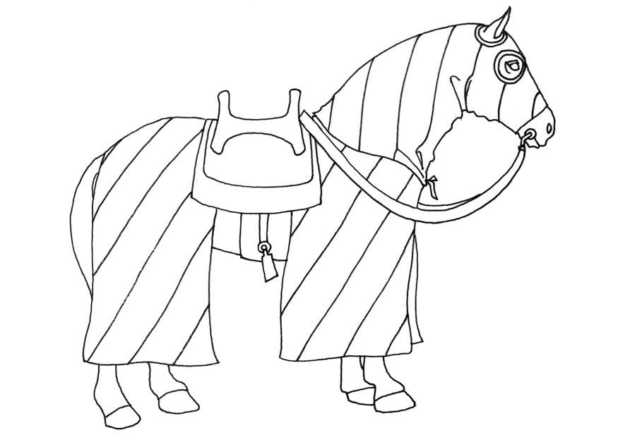 Coloring page horse