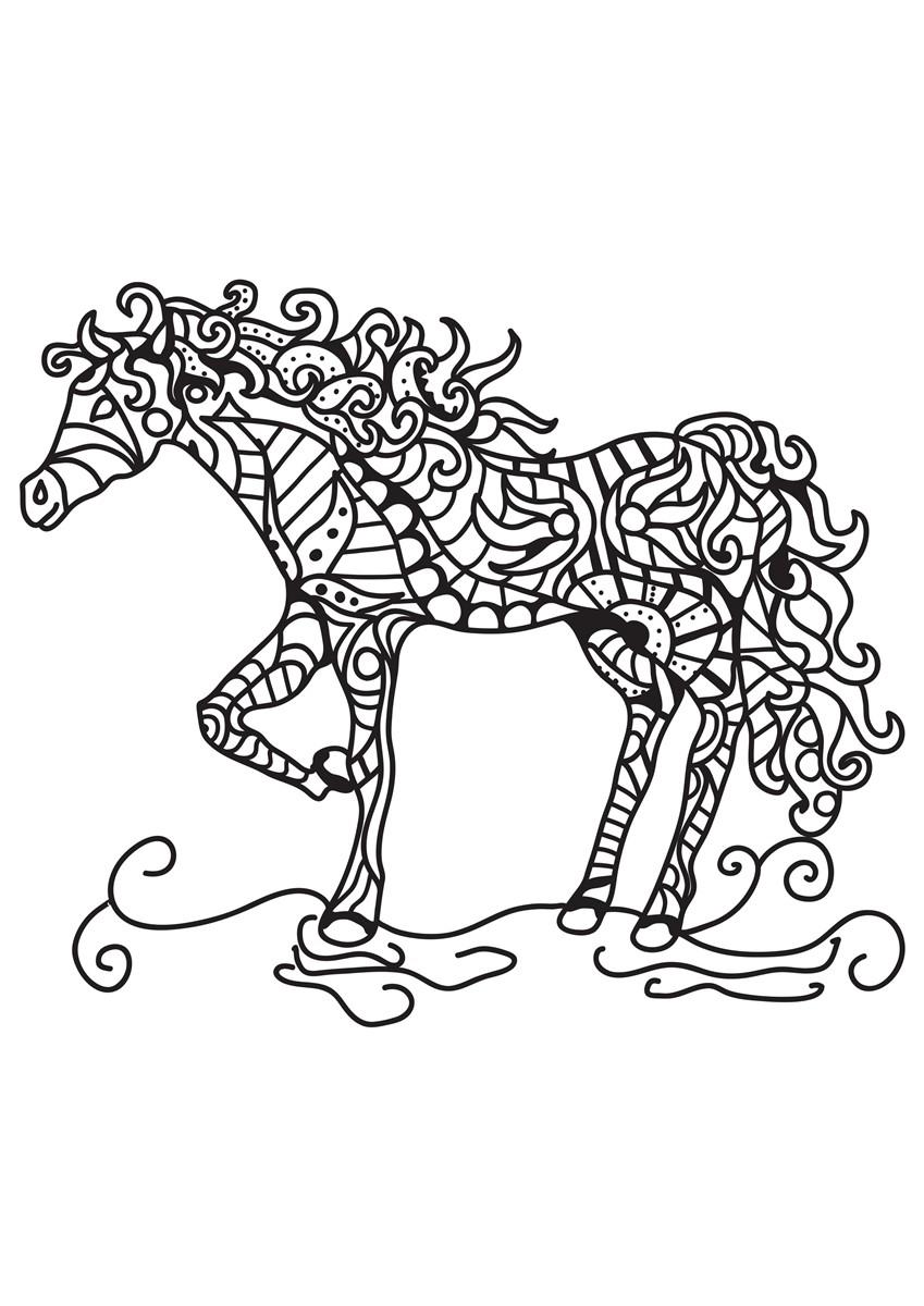 Coloring page horse