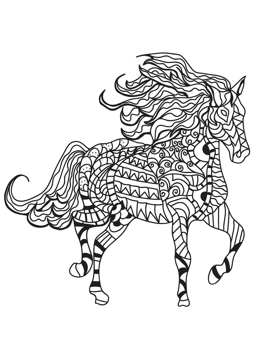 Coloring page horse