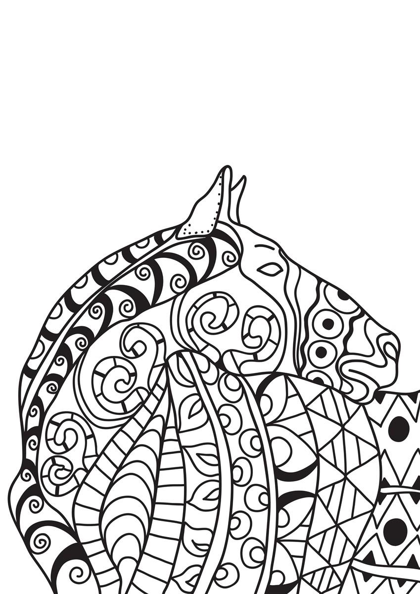 Coloring page horse