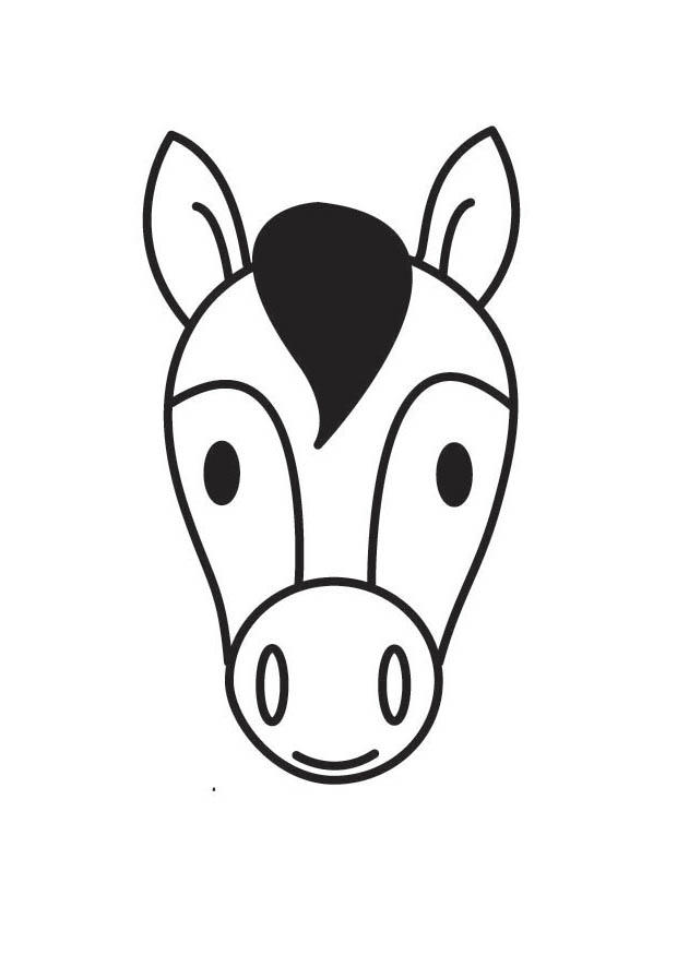 Coloring page horse head