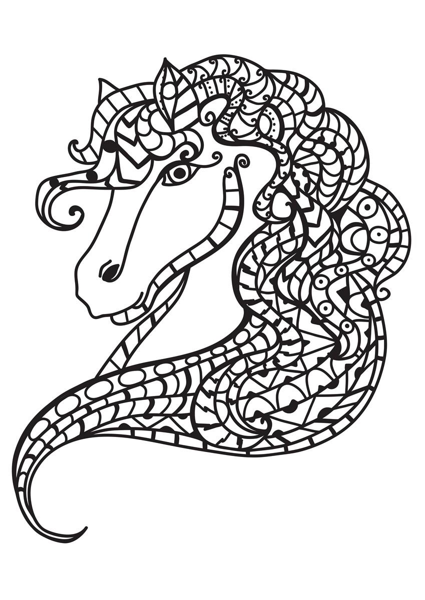 Coloring page horse head