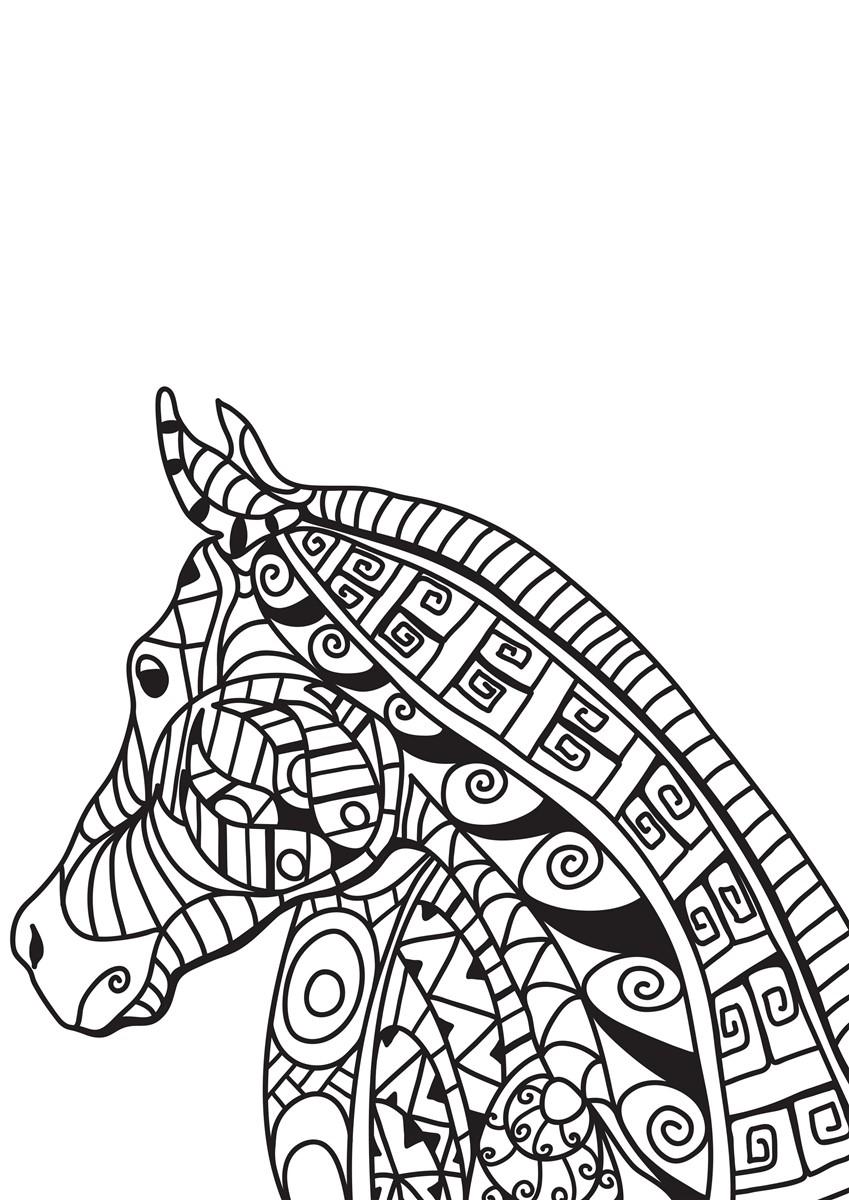 Coloring page horse head