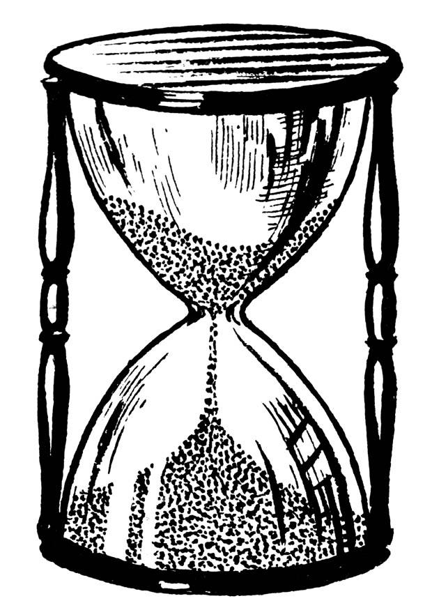 Coloring page hourglass