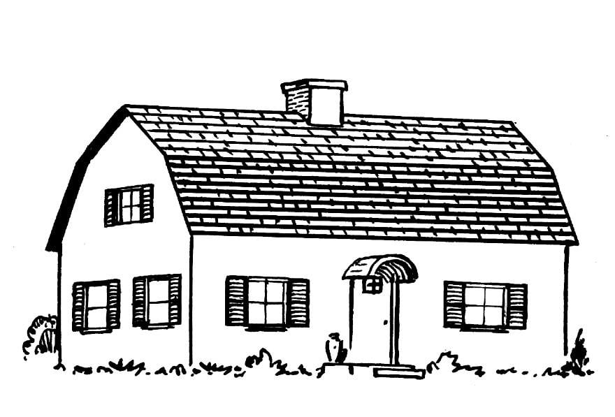 Coloring page house