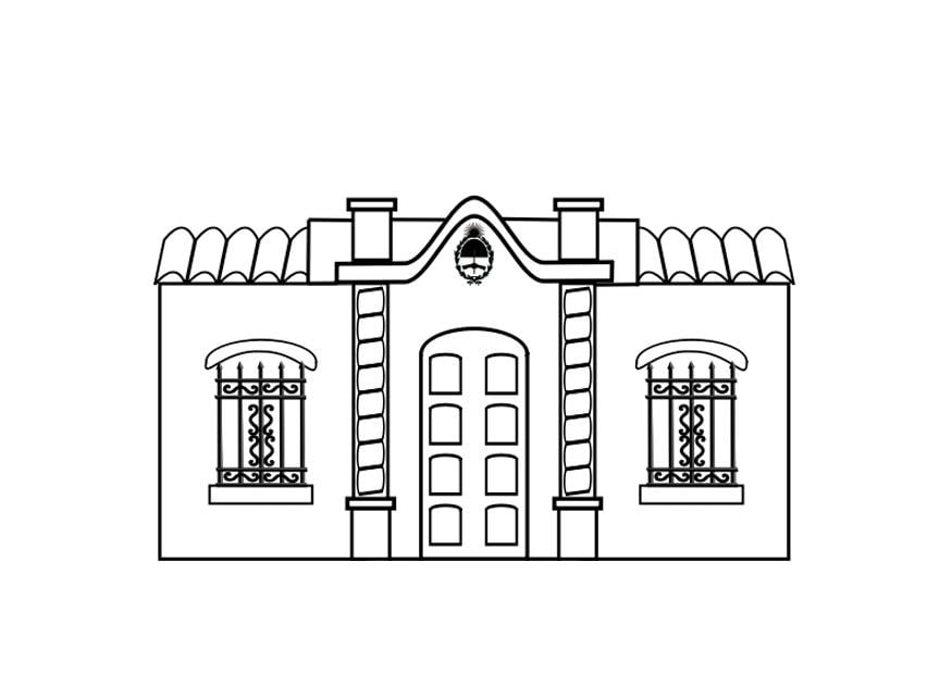 Coloring page house