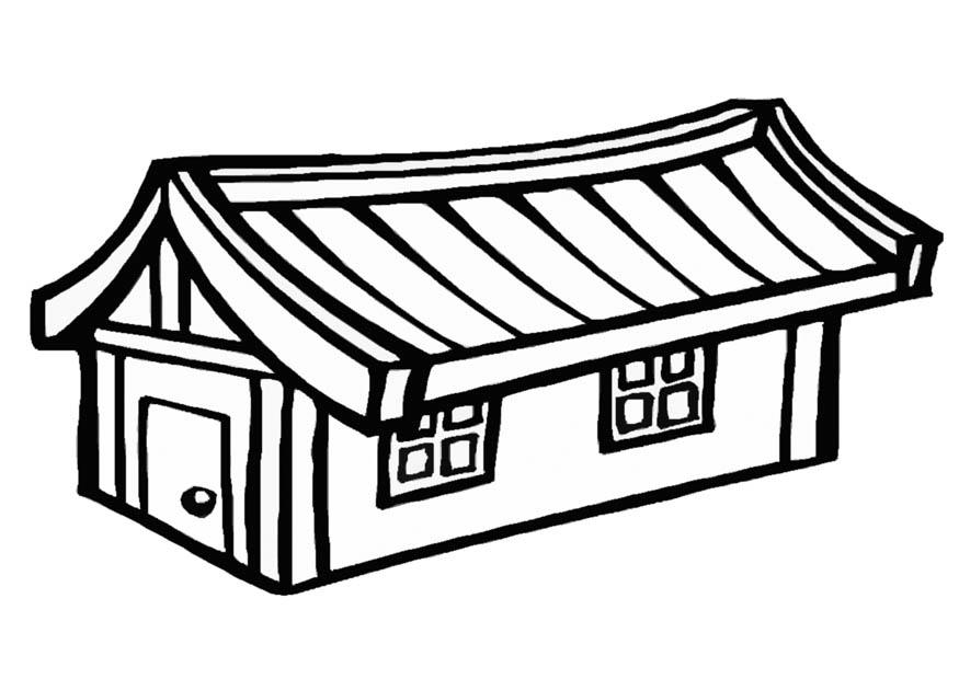 Coloring page house