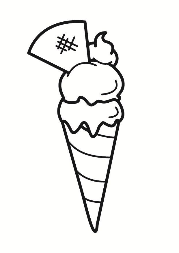 Coloring page ice cream