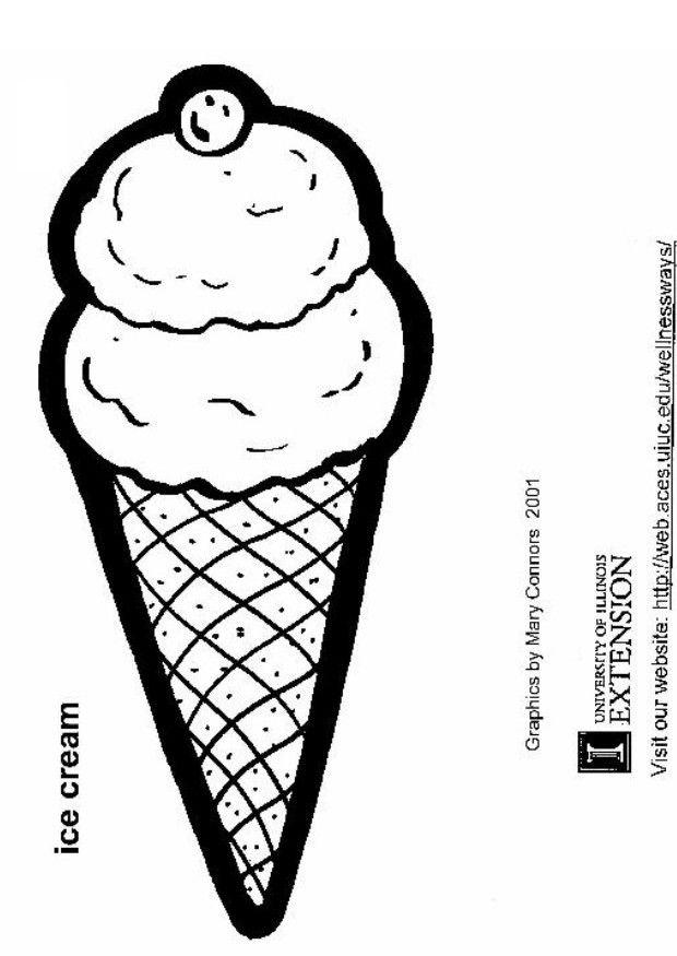 Coloring page ice cream