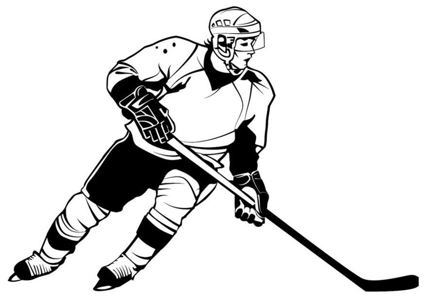 Coloring page ice hockey