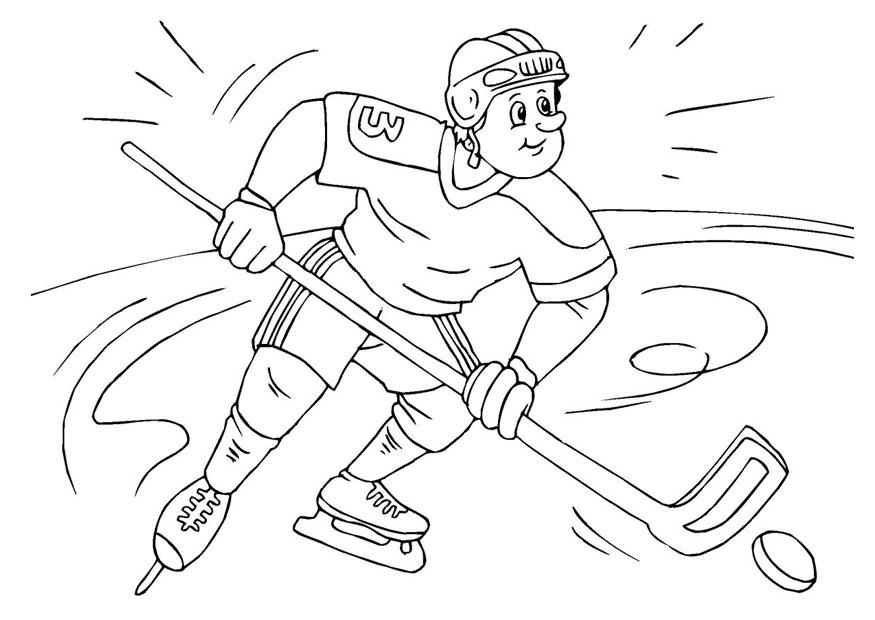 Coloring page ice hockey