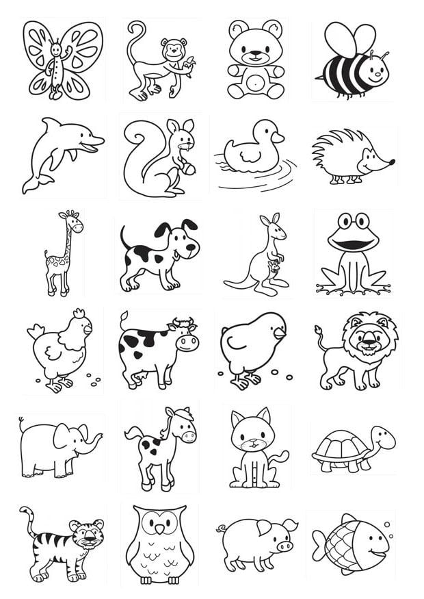 Coloring page icons for infants