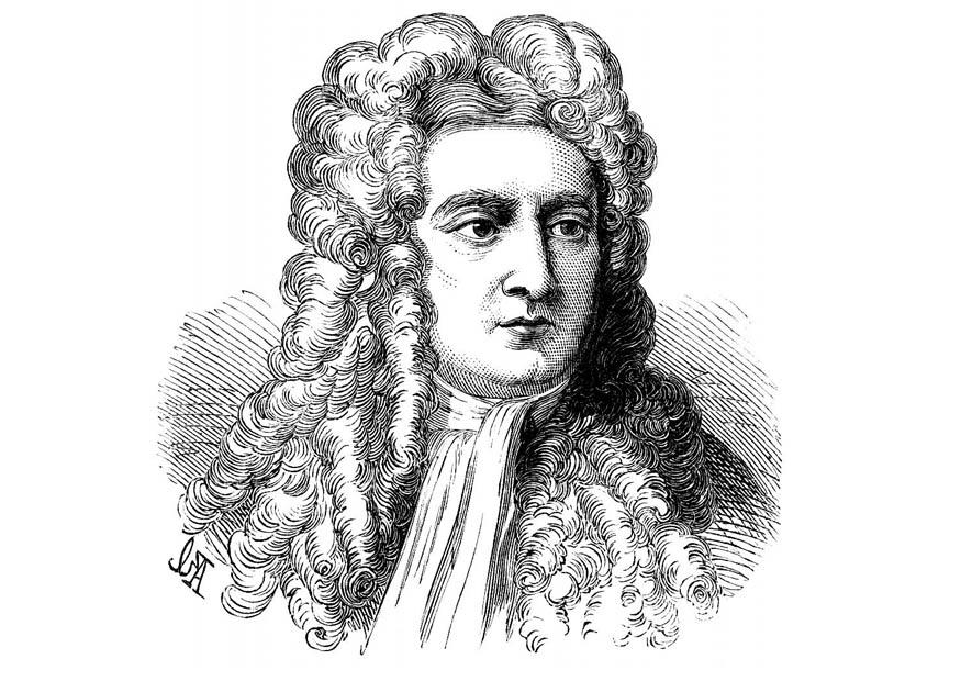 Coloring page isaac newton