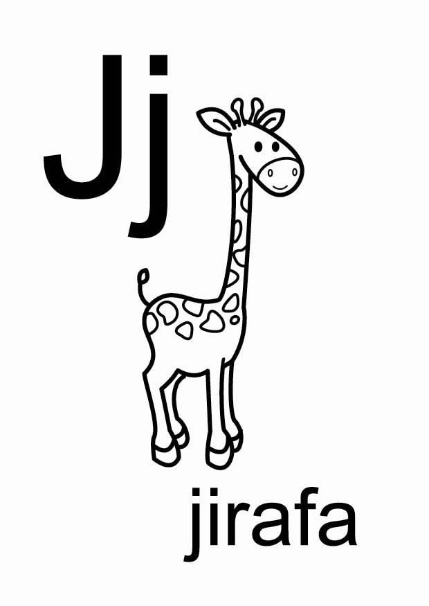 Coloring page j